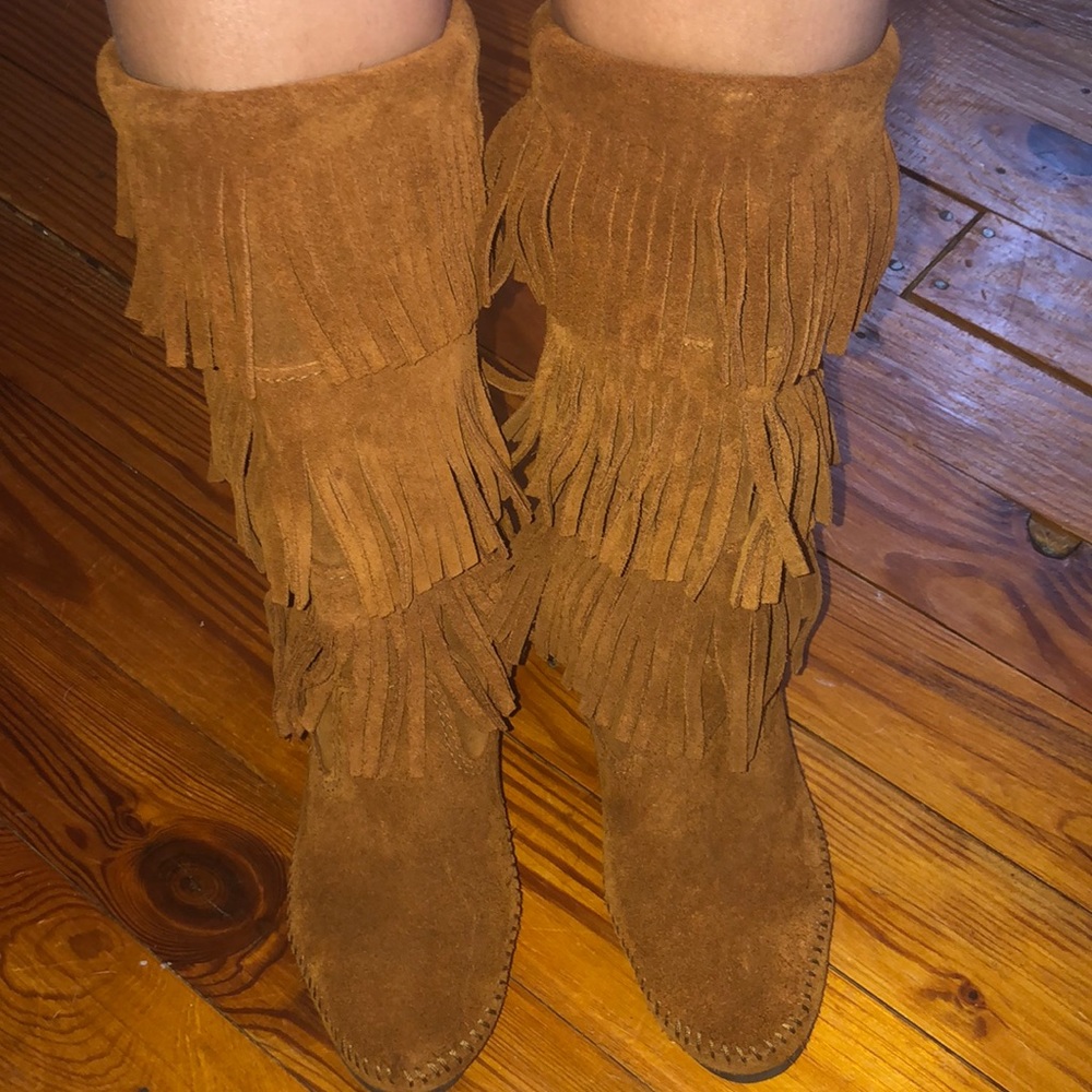 Frayed boots